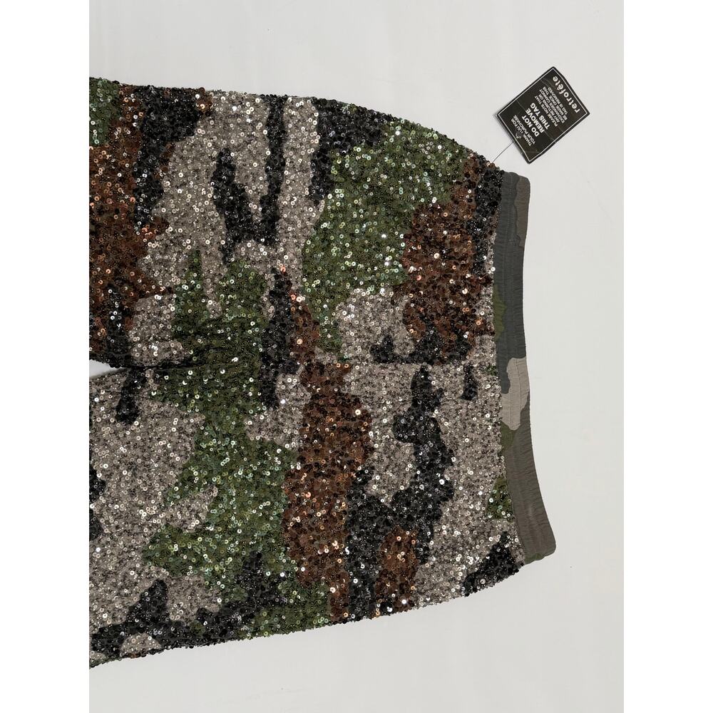 NWT Retrofete Sequin Camo Pants Womens Large Green Y2K Party Event Streetwear - Picture 11 of 16